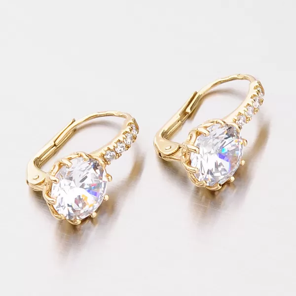 Zlaté náušnice so zirkónom 523-0520