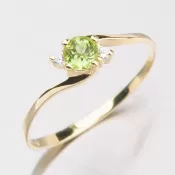 Dámsky prsteň so smaragdom a zirkónmi 351-0106Z