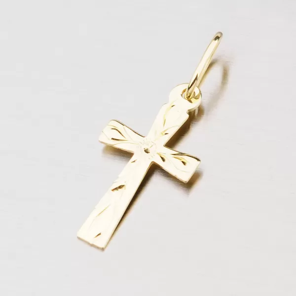 Zlatý kríž s gravírovaním ruky 322p-130099