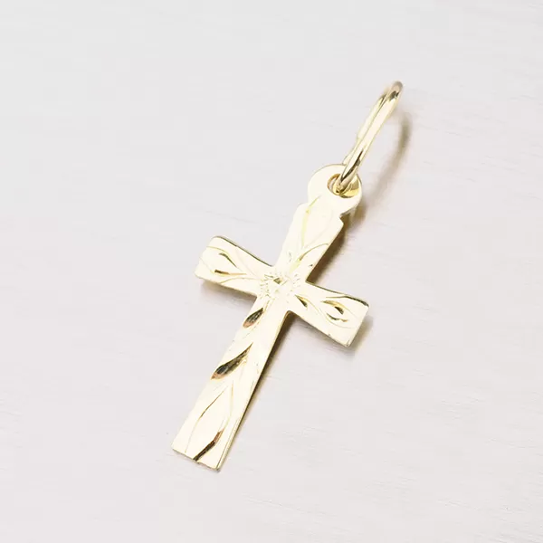Zlatý kríž s gravírovaním ruky 322p-130099