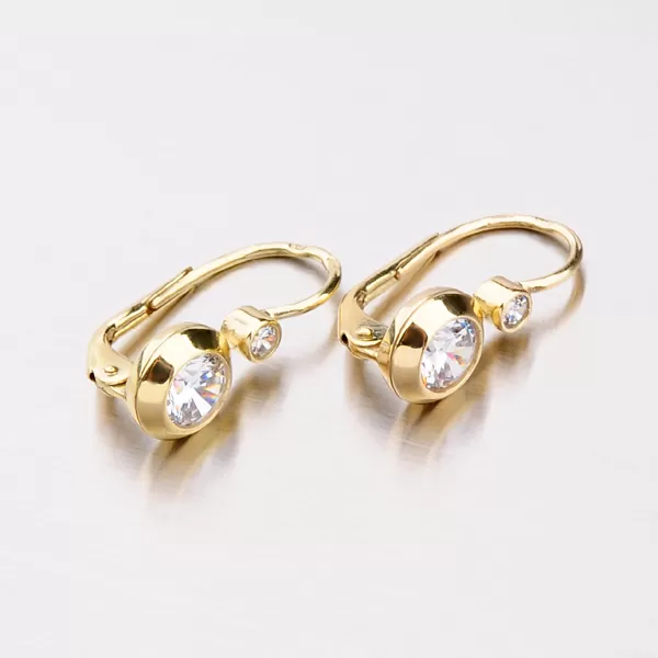 Zlaté náušnice so zirkónom 683P-120076