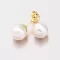 Náušnice kôstky s perlou 353-0187