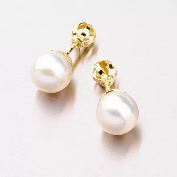 Náušnice kôstky s perlou 353-0187