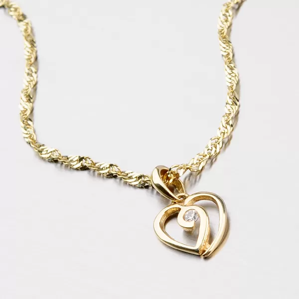 Zlatý prívesok so zirkónom DZ1609ZL