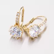 Zlaté náušnice so zirkónom 523-0520