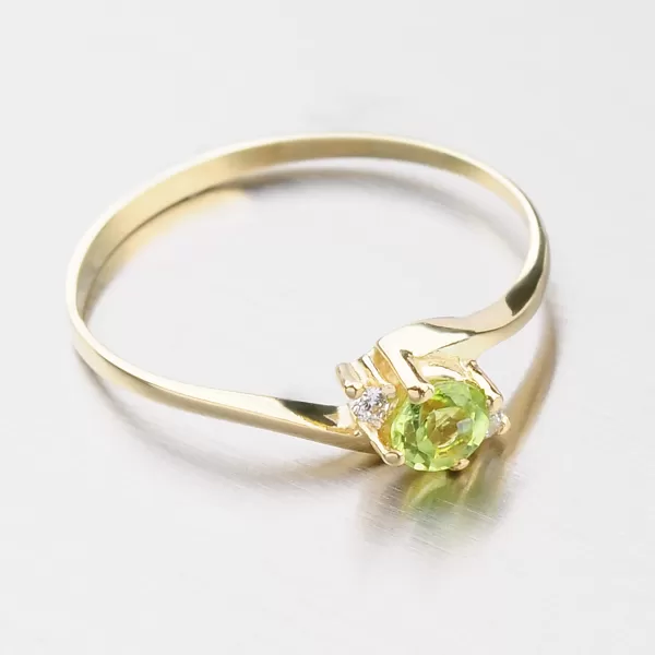 Dámsky prsteň so smaragdom a zirkónmi 351-0106Z