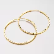 Kruhy zlaté gravírované - 35 mm 113-1430