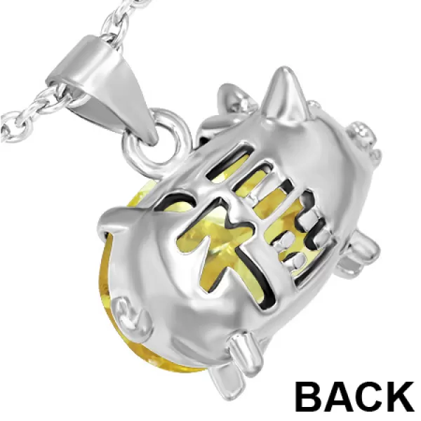 Prívesok z ocele - prasiatko GOPT087