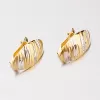 Zlaté náušnice s matným povrchom 123-1101