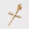 Kríž zo žltého zlata so zirkónmi 142-0598