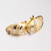 Zlaté náušnice s matným povrchom 123-1101