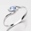 Prsteň s svetlo modrý zirkón 356-0106SM