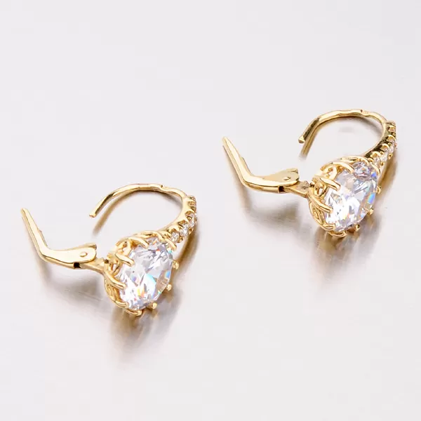 Zlaté náušnice so zirkónom 523-0520