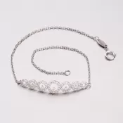 Zlatý náramok so zirkónmi 149-0659