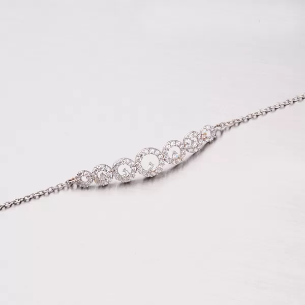 Zlatý náramok so zirkónmi 149-0659