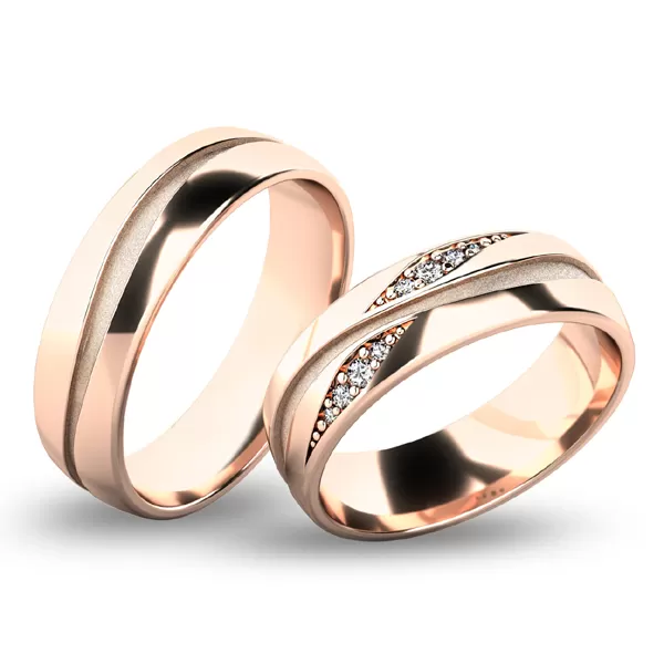 Snubné prstene z bieleho zlata SP-61071B