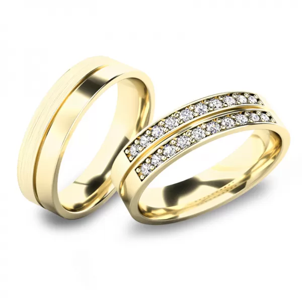 Snubné prstene z bieleho zlata SP-61077B