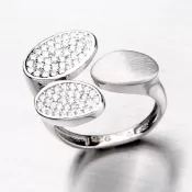 Strieborný prsteň so zirkónmi HK-5000-OKS