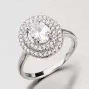 Strieborný prsteň so zirkónmi RXX18150041