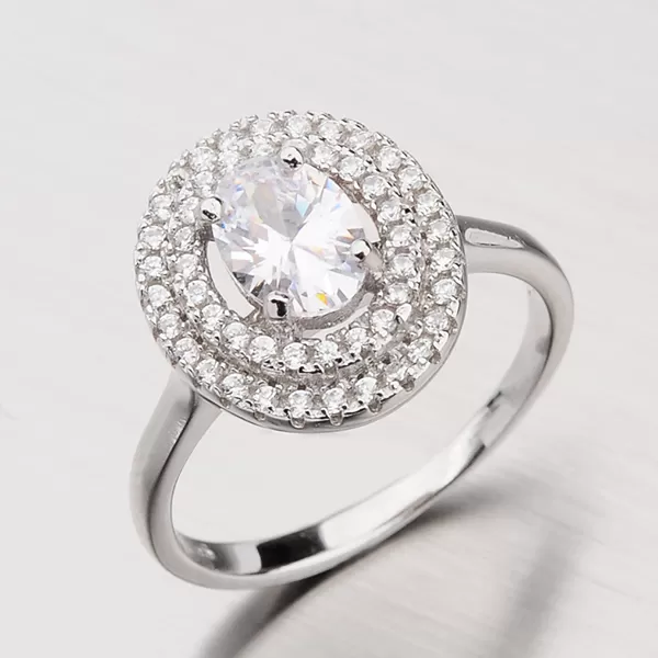 Strieborný prsteň so zirkónmi RXX18150041