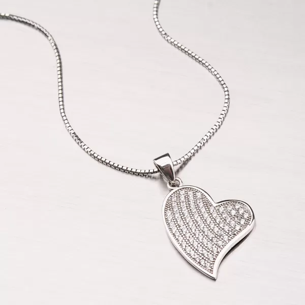 Srdce s bieleho zlata 13-199