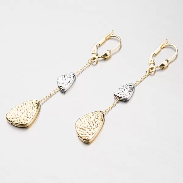 Visiace náušnice zo zlata 12-292