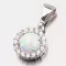 Prívesok s opálom z bieleho zlata 13-235