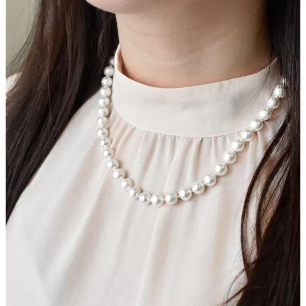Perlový náhrdelník z pravých riečnych perál biely 22003.1