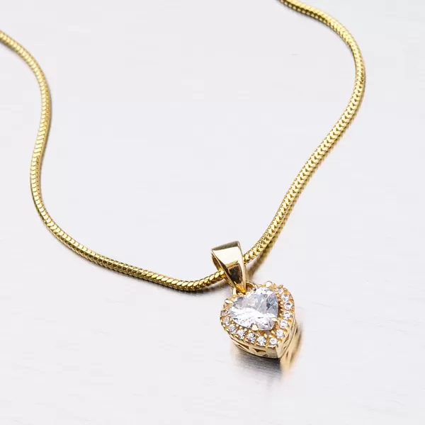 Zlatý prívesok v tvare srdca 13-226