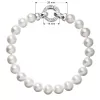 Perlový náramok z pravých riečnych perál biely 23003.1