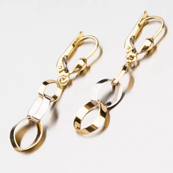 Náušnice so zlatou podložkou 12-328