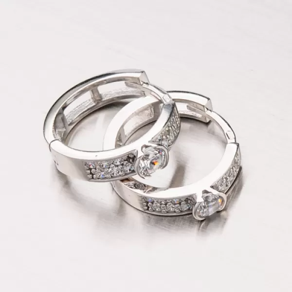 Krúžky z bieleho zlata 12-359