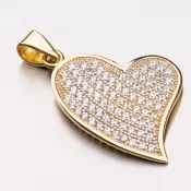 Zlaté srdce so zirkónmi 13-198