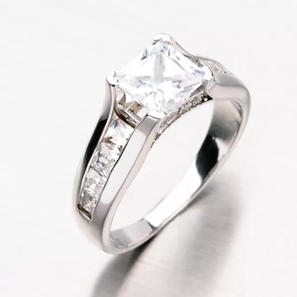 Prsteň z bieleho zlata GLX-10800B