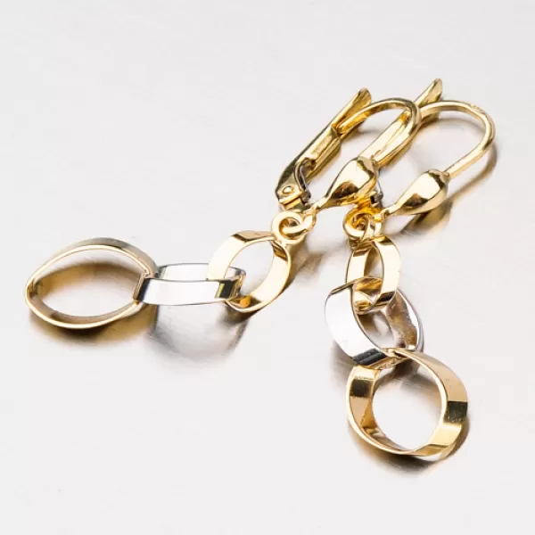 Náušnice so zlatou podložkou 12-328