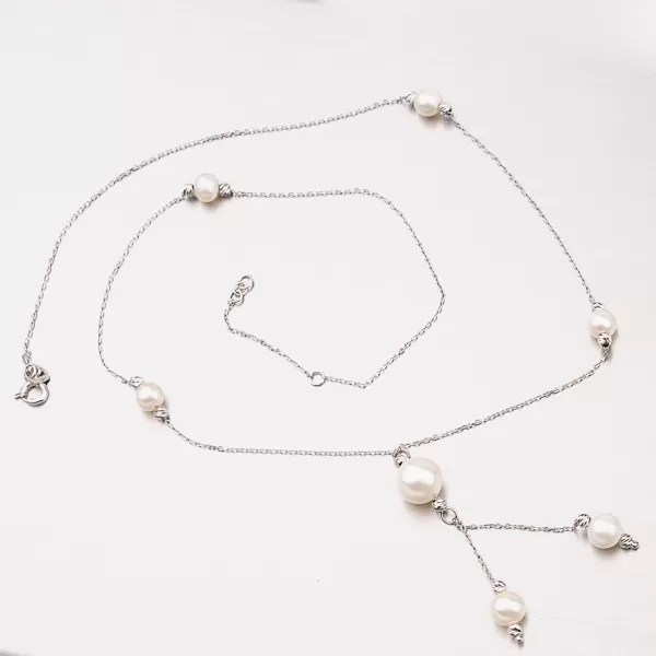 Zlatý perlový náhrdelník 45-1837