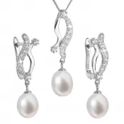 Perlová súprava z riečnych perál biela 29028.1