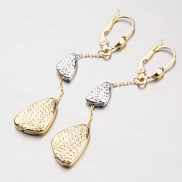 Visiace náušnice zo zlata 12-292