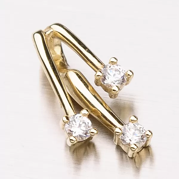 Zlatý prívesok so zirkónmi GZ2077