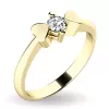 Zásnubný prsteň so srdiečkami a diamantom ZP-10932D