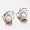 Náušnice s perlou a zirkónmi 12-378