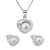 Perlová súprava z riečnych perál biela 29025.1