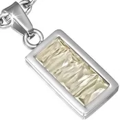 Prívesok z chirurgickej ocele so zirkónom GUPM189