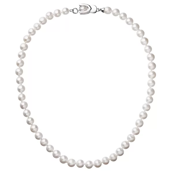 Perlový náhrdelník z pravých riečnych perál biely 22007.1