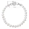 Perlový náramok z pravých riečnych perál biely 23006.1