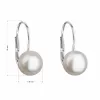 Strieborné náušnice visiace s bielou riečnou perlou 21044.1