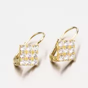 Zlaté náušnice so zirkónmi 683-0594