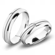 Snubné prstene z bieleho zlata SP-61067B