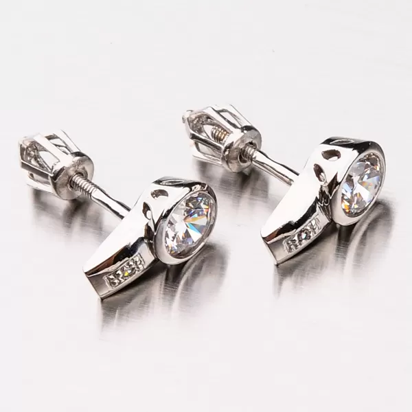 Kôstky z bieleho zlata 42-31982