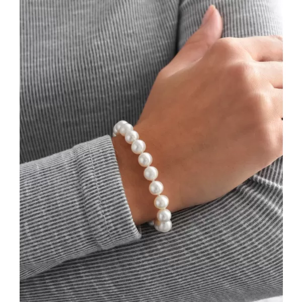 Perlový náramok z pravých riečnych perál biely 23006.1